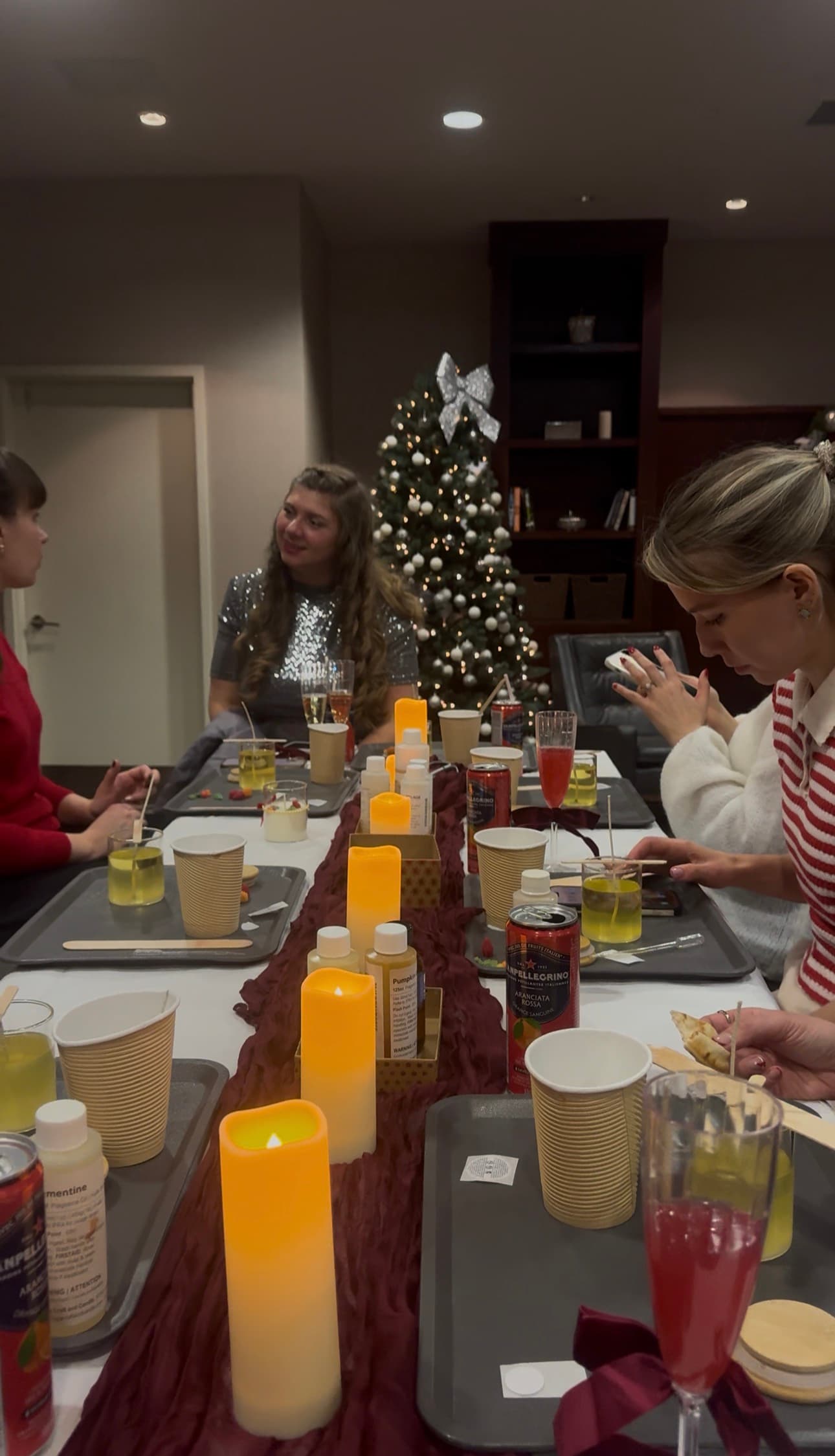 New Year's candle workshop decor