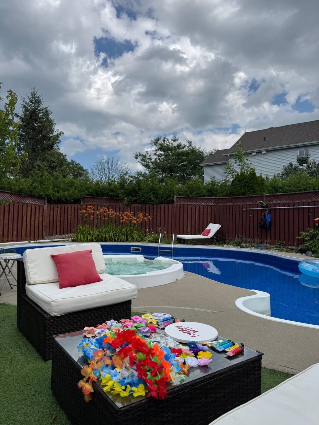 Poolside celebration